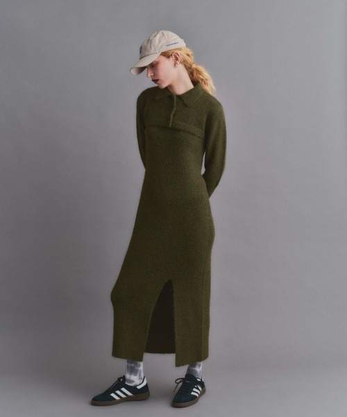 led.tokyo（レッドトウキョウ）の「【led.tokyo】2WAY KNIT SLIT OP（ワンピース・レディース・カーキ/グリーン・FREE）」の7枚目の写真