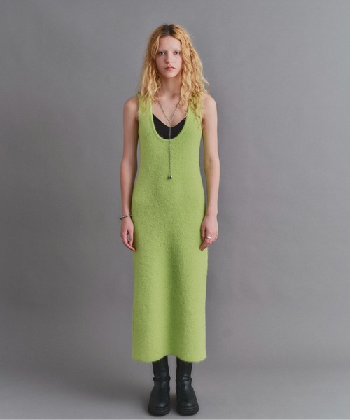 led.tokyo（レッドトウキョウ）の「【led.tokyo】2WAY KNIT SLIT OP（ワンピース・レディース・カーキ/グリーン・FREE）」の13枚目の写真