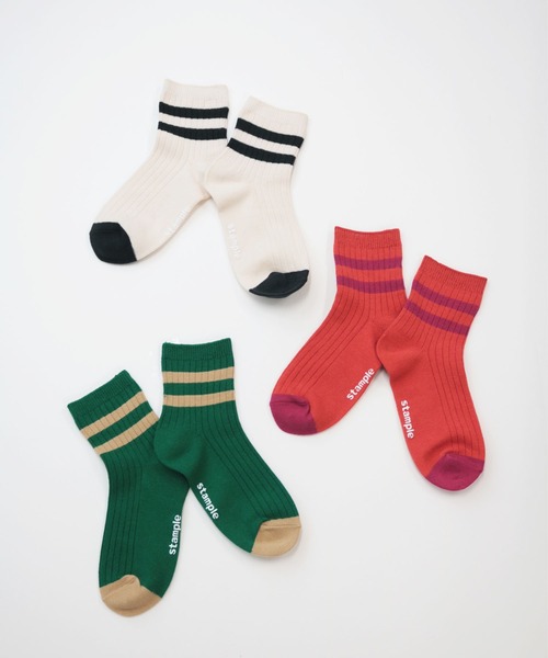 stample(スタンプル)の「ライン リブショートソックス 【3足セット】(ソックス/靴下・キッズ・A/B・M/L/LL)」の8枚目の写真
