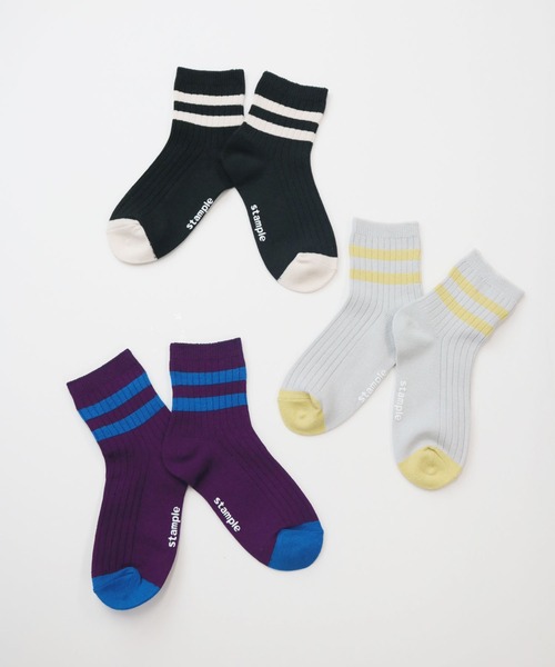 stample(スタンプル)の「ライン リブショートソックス 【3足セット】(ソックス/靴下・キッズ・A/B・M/L/LL)」の12枚目の写真