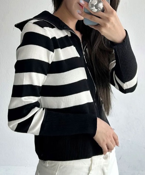 セール】ハイネックジップアップアウター レディース（カーディガン