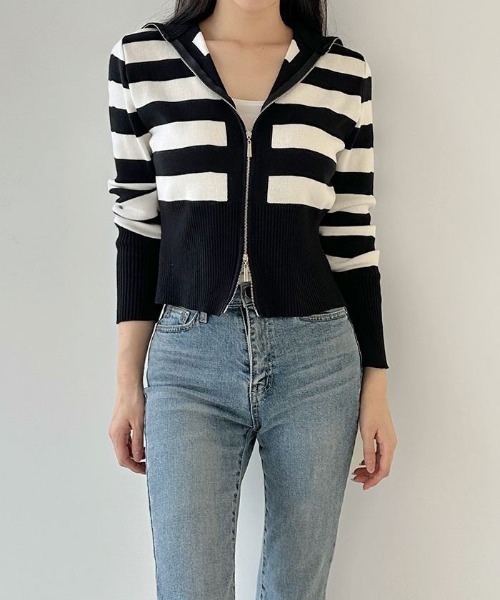 セール】ハイネックジップアップアウター レディース（カーディガン