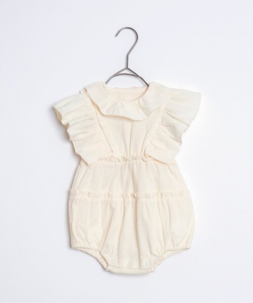 p.premier（ピードットプルミエ）の「フリルデザインロンパース（ロンパース・キッズ・ピンク/アイボリー/イエロー・90/80/70）」の2枚目の写真