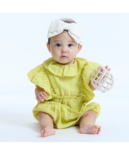 p.premier（ピードットプルミエ）の「フリルデザインロンパース（ロンパース・キッズ・ピンク/アイボリー/イエロー・90/80/70）」の7枚目の写真