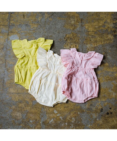 p.premier（ピードットプルミエ）の「フリルデザインロンパース（ロンパース・キッズ・ピンク/アイボリー/イエロー・90/80/70）」の9枚目の写真
