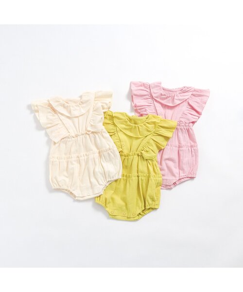 p.premier（ピードットプルミエ）の「フリルデザインロンパース（ロンパース・キッズ・ピンク/アイボリー/イエロー・90/80/70）」の10枚目の写真