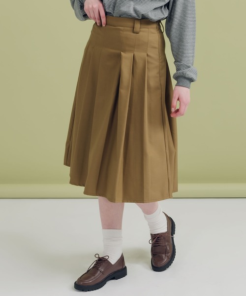 MUHET（ミュエータ）の「classic midi pleated skirt / クラシックミディプリーツスカート（スカート・レディース・マスタード/グレー/グリーン/インディゴブルー/チャコールグレー/ブラック・MEDIUM/SMALL）」の6枚目の写真