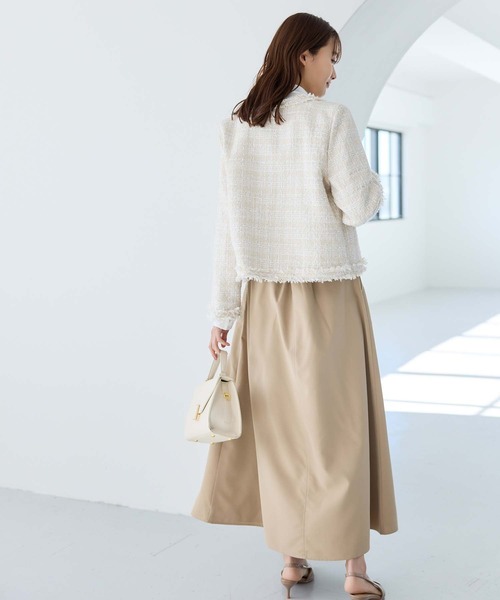 fifth(フィフス)の「フリンジツイードジャケット(テーラードジャケット・レディース・ベージュ/サックスブルー/ホワイト・M)」の17枚目の写真