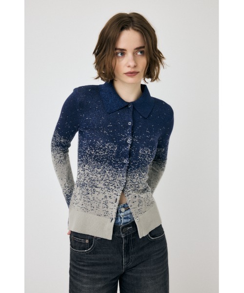 MOUSSY(マウジー)の「KNIT SHIRT カーディガン(カーディガン/ボレロ・レディース・ライトグリーン/ネイビー/アイボリー・FREE)」の10枚目の写真