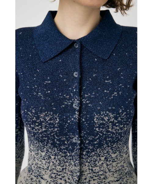MOUSSY(マウジー)の「KNIT SHIRT カーディガン(カーディガン/ボレロ・レディース・ライトグリーン/ネイビー/アイボリー・FREE)」の13枚目の写真