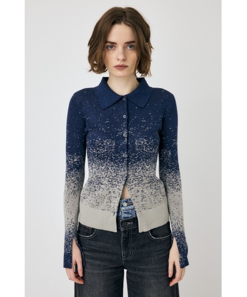 MOUSSY(マウジー)の「KNIT SHIRT カーディガン(カーディガン/ボレロ・レディース・ライトグリーン/ネイビー/アイボリー・FREE)」の8枚目の写真