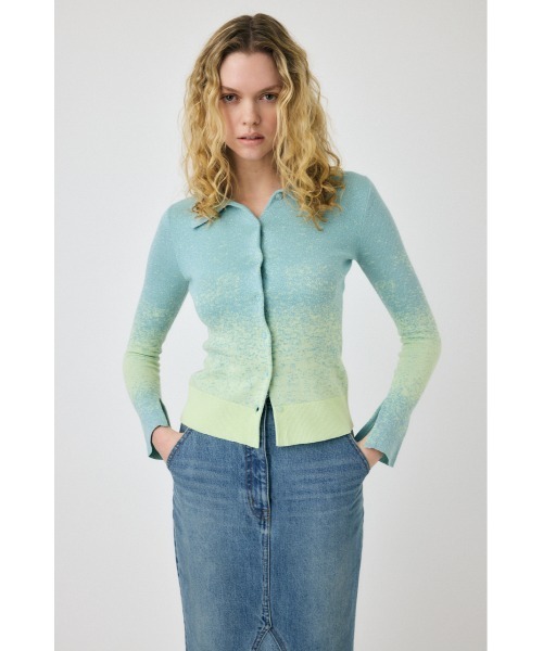 MOUSSY(マウジー)の「KNIT SHIRT カーディガン(カーディガン/ボレロ・レディース・ライトグリーン/ネイビー/アイボリー・FREE)」の19枚目の写真