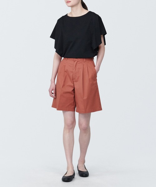 無印良品(ムジルシリョウヒン)の「婦人 ストレッチタックハーフパンツ(その他パンツ・レディース・ベージュ/スモークピンク/ブラック・S/M/XL/L/XS)」の18枚目の写真