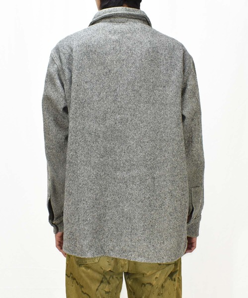 WOOLRICH（ウールリッチ）の「【ヴィンテージ古着】70's WOOLRICH/ウールリッチ レギュラーカラー ウールシャツ（シャツ/ブラウス・メンズ・グレー・LARGE）」の2枚目の写真