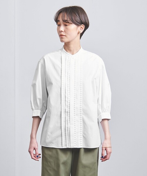 UNITED ARROWS ホワイト 五分袖シャツ 36 ユナイテッドアローズ グリーンレーベル リラクシング UNITED ARROWS green label relaxing シャーリー ワイド  プルオーバー ニット ウォッシャブル （BEIGE） - ファッション通販 MAGASEEK(マガシーク)