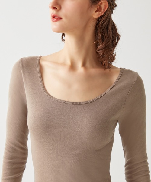 Tuche（トゥシェ）の「Tuche/トゥシェ 着るコスメ 8分袖インナー 2枚組（インナーウェア/肌着・レディース・ライトベージュ/ブラウン/ブラック/オフホワイト・MEDIUM/LARGE）」の9枚目の写真