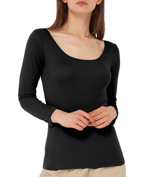 Tuche（トゥシェ）の「Tuche/トゥシェ 着るコスメ 8分袖インナー 2枚組（インナーウェア/肌着・レディース・ライトベージュ/ブラウン/ブラック/オフホワイト・MEDIUM/LARGE）」の13枚目の写真