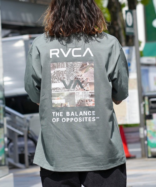 完売必須 大人気 RVCA THRASHED BOX Ｔシャツ バックプリント◎ RVCA ルーカ THRASHED BOX RVCA TEE メンズ 半袖 Tシャツ バック