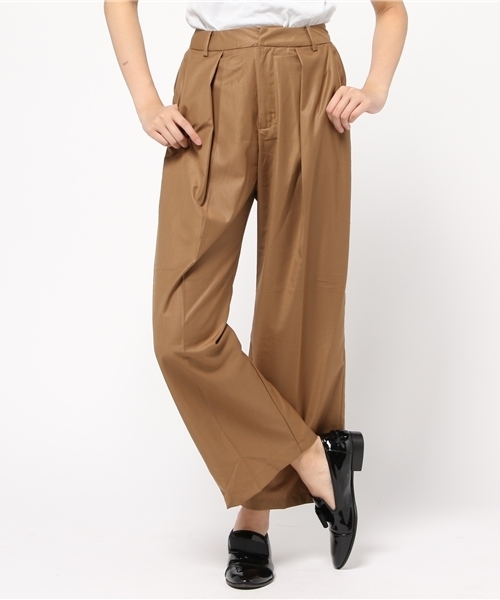 PANTS...(パンツ)の「【Ciaopanic】 T/RワイドタックPTS(その他パンツ・レディース・キャメル/グレー/ネイビー/ブラック・FREE)」の1枚目の写真