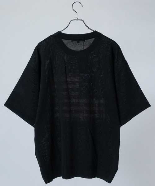 JOHN'S CLOSET（ジョンズクローゼット）の「【13】アソートデザイン グラフィックジャガード 半袖ニット（ニット/セーター・メンズ・ブルー/ブラック系その他/ブラック/ホワイト/ホワイト系その他/ブラック系その他2/ホワイト系その他2/ネイビー・MEDIUM/LARGE）」の10枚目の写真