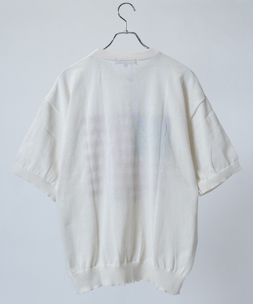 JOHN'S CLOSET（ジョンズクローゼット）の「【13】アソートデザイン グラフィックジャガード 半袖ニット（ニット/セーター・メンズ・ブルー/ブラック系その他/ブラック/ホワイト/ホワイト系その他/ブラック系その他2/ホワイト系その他2/ネイビー・MEDIUM/LARGE）」の13枚目の写真