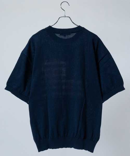 JOHN'S CLOSET（ジョンズクローゼット）の「【13】アソートデザイン グラフィックジャガード 半袖ニット（ニット/セーター・メンズ・ブルー/ブラック系その他/ブラック/ホワイト/ホワイト系その他/ブラック系その他2/ホワイト系その他2/ネイビー・MEDIUM/LARGE）」の9枚目の写真