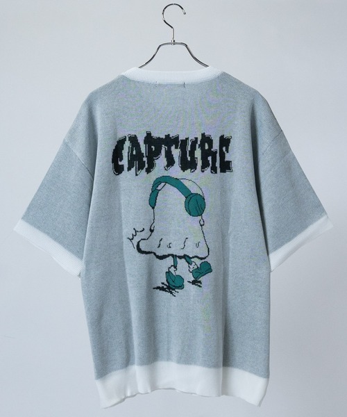 JOHN'S CLOSET（ジョンズクローゼット）の「【13】アソートデザイン グラフィックジャガード 半袖ニット（ニット/セーター・メンズ・ブルー/ブラック系その他/ブラック/ホワイト/ホワイト系その他/ブラック系その他2/ホワイト系その他2/ネイビー・MEDIUM/LARGE）」の14枚目の写真