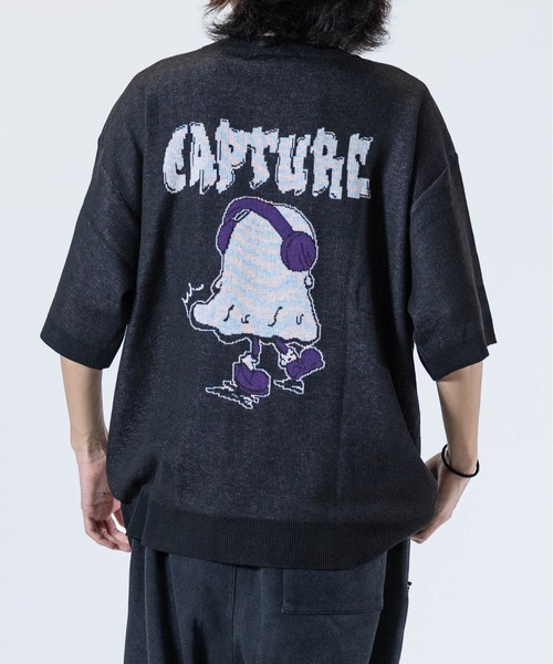 JOHN'S CLOSET（ジョンズクローゼット）の「【13】アソートデザイン グラフィックジャガード 半袖ニット（ニット/セーター・メンズ・ブルー/ブラック系その他/ブラック/ホワイト/ホワイト系その他/ブラック系その他2/ホワイト系その他2/ネイビー・MEDIUM/LARGE）」の19枚目の写真