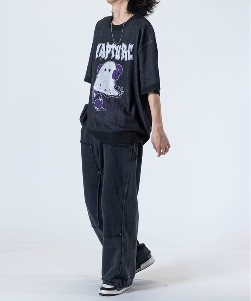 JOHN'S CLOSET（ジョンズクローゼット）の「【13】アソートデザイン グラフィックジャガード 半袖ニット（ニット/セーター・メンズ・ブルー/ブラック系その他/ブラック/ホワイト/ホワイト系その他/ブラック系その他2/ホワイト系その他2/ネイビー・MEDIUM/LARGE）」の17枚目の写真