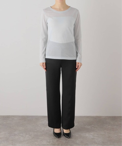 U by SPICK&SPAN(ユーバイスピックアンドスパン)の「≪追加≫C/NY シアートップス(Tシャツ/カットソー・レディース・ホワイト/ブラック/ブルー・FREE)」の21枚目の写真