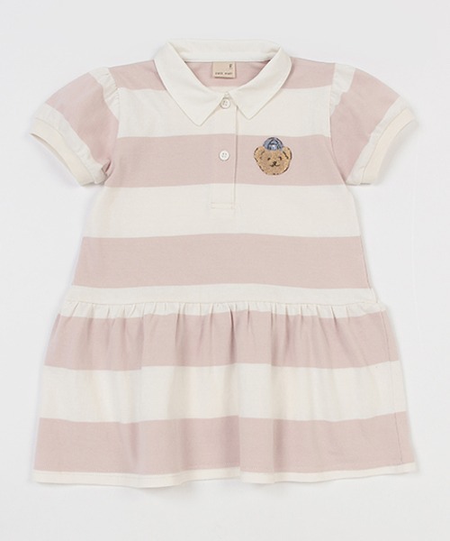 petit main（プティマイン）の「【リンク】ポロワンピース(キッズ)（セットアップ・キッズ・ライトピンク/ネイビー/ベージュ・130cm/120cm/110cm/100cm/90cm/80ｃｍ）」の6枚目の写真