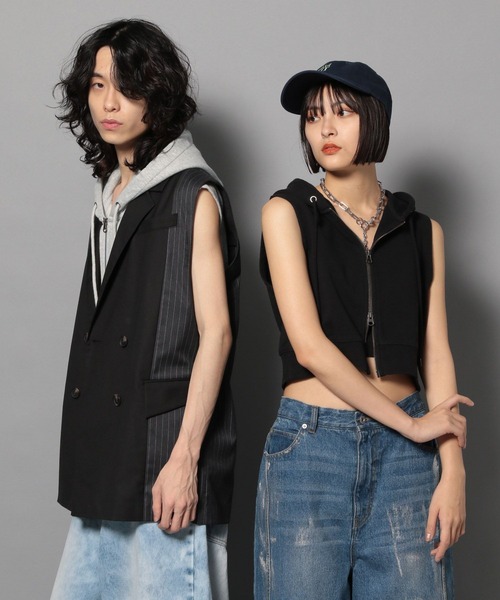 Anui（アニュイ）の「【UNISEX/選べる着丈】ノースリフーディー（パーカー・レディース・ブラック/グレー・SMALL/MEDIUM）」の3枚目の写真
