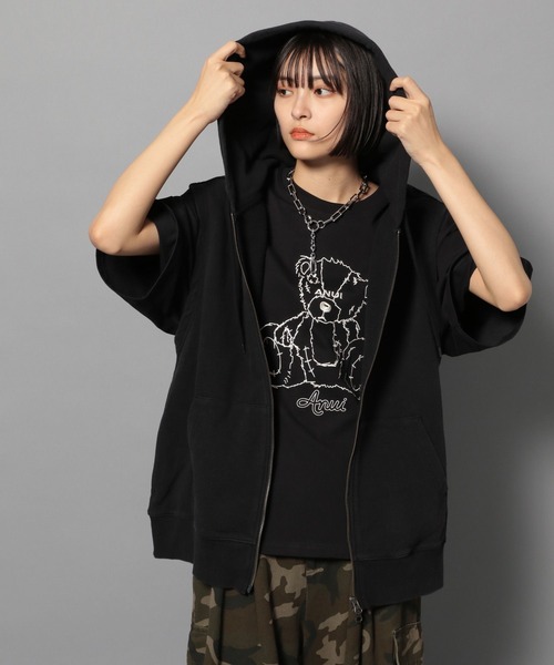 Anui（アニュイ）の「【UNISEX/選べる着丈】ノースリフーディー（パーカー・レディース・ブラック/グレー・SMALL/MEDIUM）」の12枚目の写真