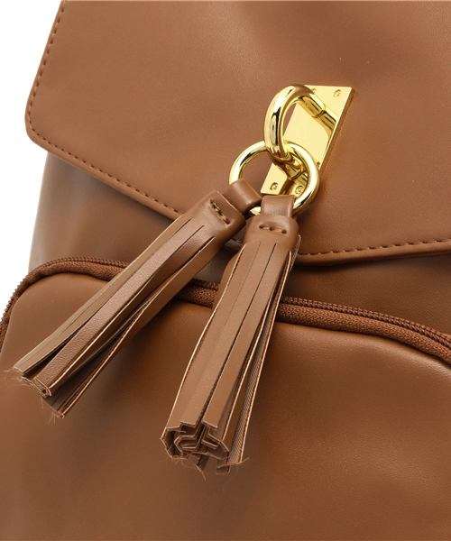 WEGO（ウィゴー）の「WEGO/タッセルポケットリュック（バックパック/リュック・レディース・キャメル/ワイン/グレー/ホワイト/ブラック/カーキ・FREE）」の22枚目の写真