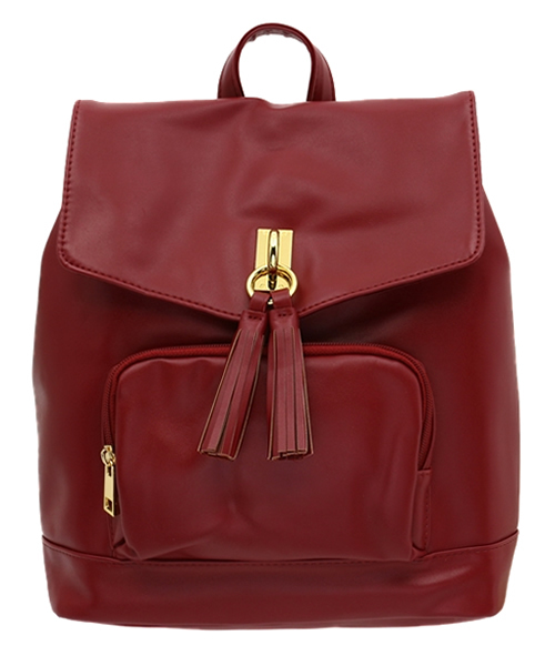 WEGO（ウィゴー）の「WEGO/タッセルポケットリュック（バックパック/リュック・レディース・キャメル/ワイン/グレー/ホワイト/ブラック/カーキ・FREE）」の8枚目の写真