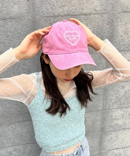 sevens(セブンズ)の「【sevens】ガーリーハートキャップ(キャップ・レディース・ブラック/グレー/桜/グリーン/ピンク/レッド・FREE)」の5枚目の写真