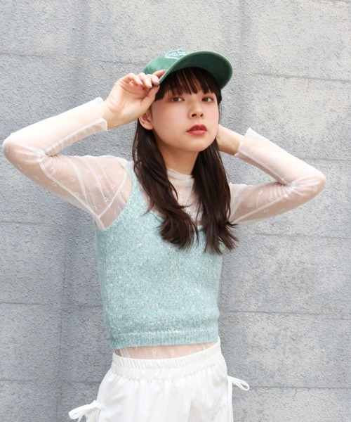 sevens(セブンズ)の「【sevens】ガーリーハートキャップ(キャップ・レディース・ブラック/グレー/桜/グリーン/ピンク/レッド・FREE)」の15枚目の写真