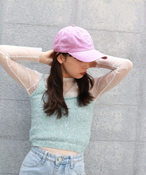sevens(セブンズ)の「【sevens】ガーリーハートキャップ(キャップ・レディース・ブラック/グレー/桜/グリーン/ピンク/レッド・FREE)」の16枚目の写真