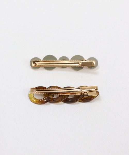 Esime（エシミー）の「ヘアクリップ パールアクセ（バレッタ/ヘアクリップ・レディース・ベージュ/ブラウン・FREE）」の7枚目の写真