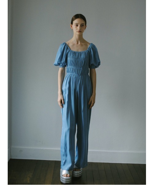 AMAIL(アマイル)の「Nume gasstion coverall(つなぎ/オールインワン・レディース・ブラック/ブルー/ベージュ・FREE)」の4枚目の写真