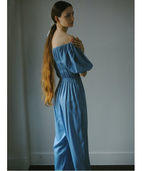 AMAIL(アマイル)の「Nume gasstion coverall(つなぎ/オールインワン・レディース・ブラック/ブルー/ベージュ・FREE)」の8枚目の写真