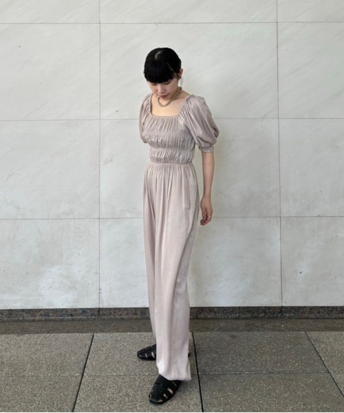 AMAIL(アマイル)の「Nume gasstion coverall(つなぎ/オールインワン・レディース・ブラック/ブルー/ベージュ・FREE)」の21枚目の写真