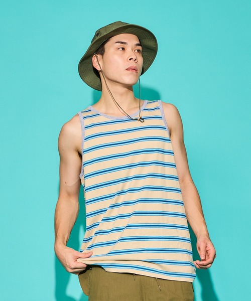 STRIPE TANK TOP / ストライプ タンクトップ（タンクトップ）｜WALLA
