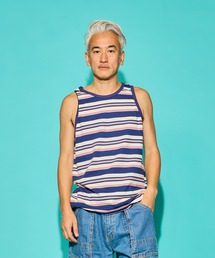 WALLA WALLA SPORT(ワラワラスポーツ)のSTRIPE TANK TOP / ストライプ タンクトップ(タンクトップ)