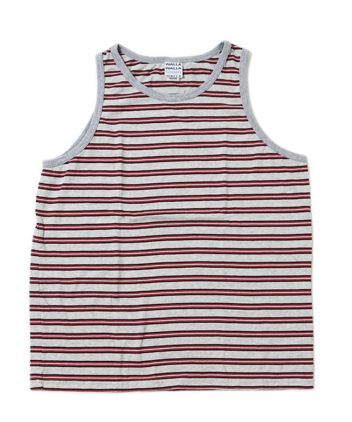 WALLA WALLA SPORT(ワラワラスポーツ)の「STRIPE TANK TOP / ストライプ タンクトップ(タンクトップ・メンズ・ブラウン/ネイビー/ヘザーグレー/ブラック/ベージュ系その他/イエロー系その他/グレー系その他・XX-LARGE/X-LARGE/LARGE/MEDIUM/SMALL)」の3枚目の写真