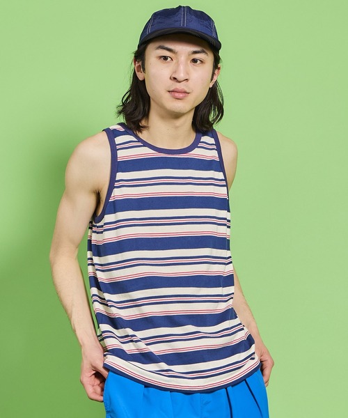 WALLA WALLA SPORT(ワラワラスポーツ)の「STRIPE TANK TOP / ストライプ タンクトップ(タンクトップ・メンズ・ブラウン/ネイビー/ヘザーグレー/ブラック/ベージュ系その他/イエロー系その他/グレー系その他・XX-LARGE/X-LARGE/LARGE/MEDIUM/SMALL)」の15枚目の写真