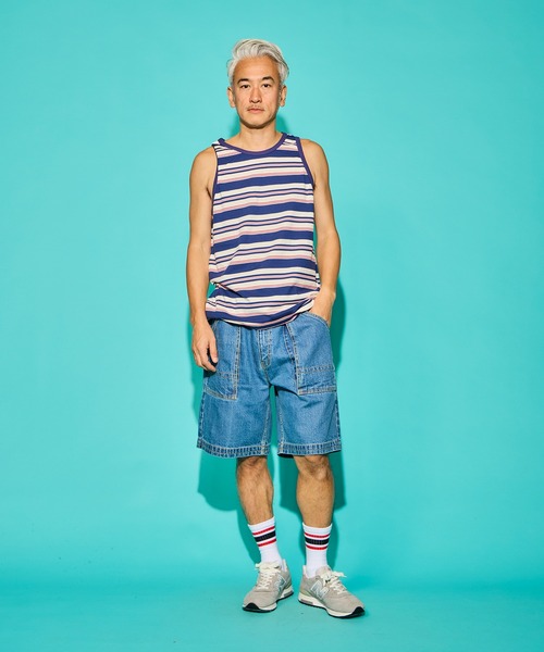 WALLA WALLA SPORT(ワラワラスポーツ)の「STRIPE TANK TOP / ストライプ タンクトップ(タンクトップ・メンズ・ブラウン/ネイビー/ヘザーグレー/ブラック/ベージュ系その他/イエロー系その他/グレー系その他・XX-LARGE/X-LARGE/LARGE/MEDIUM/SMALL)」の19枚目の写真
