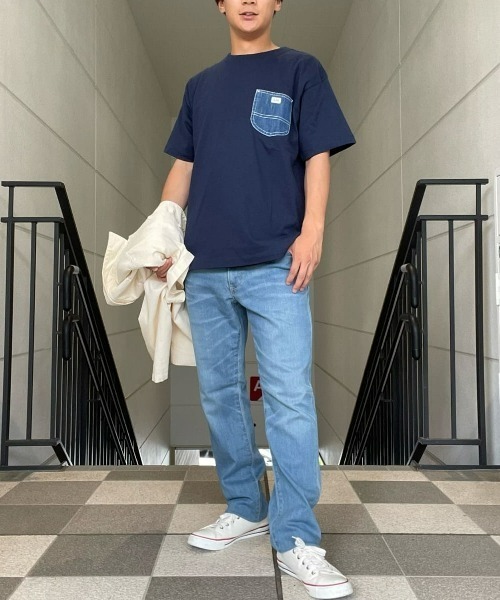 Lee（リー）の「Lee(リー)【メンズ】デニムポケットTシャツ（Tシャツ/カットソー・メンズ・ブラック・XL/L/M）」の14枚目の写真