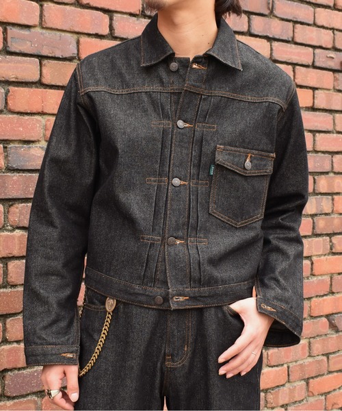 ブラックデニムセットアップ　noen デニムジャケット1st.【セットアップ対応】（デニムジャケット