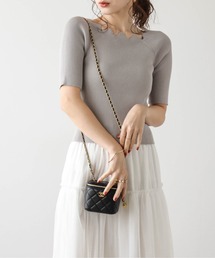 AMELY | スカラップサマーニット(ニット/セーター)